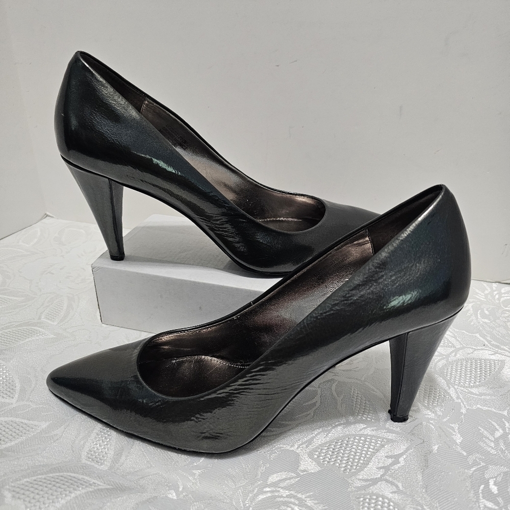 Alfani Anna Women's Leather Pointed Toe Pumps Heel Shoes Sz 8.5M